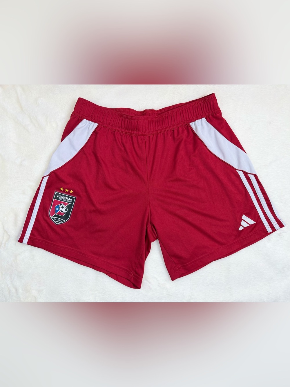 Adidas AeroReady Lonestar Soccer Club LSC Crest Soccer Shorts Men’s M Red